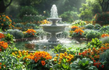 Fontaines et jardins comestibles : harmonie et bienfaits