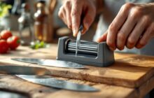 Aiguiser ses couteaux en toute sécurité avec un affûteur à rouleau pratique et efficace