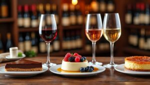 découvrez comment marier desserts et vins pour créer des associations audacieuses et réussies qui raviront vos papilles.
