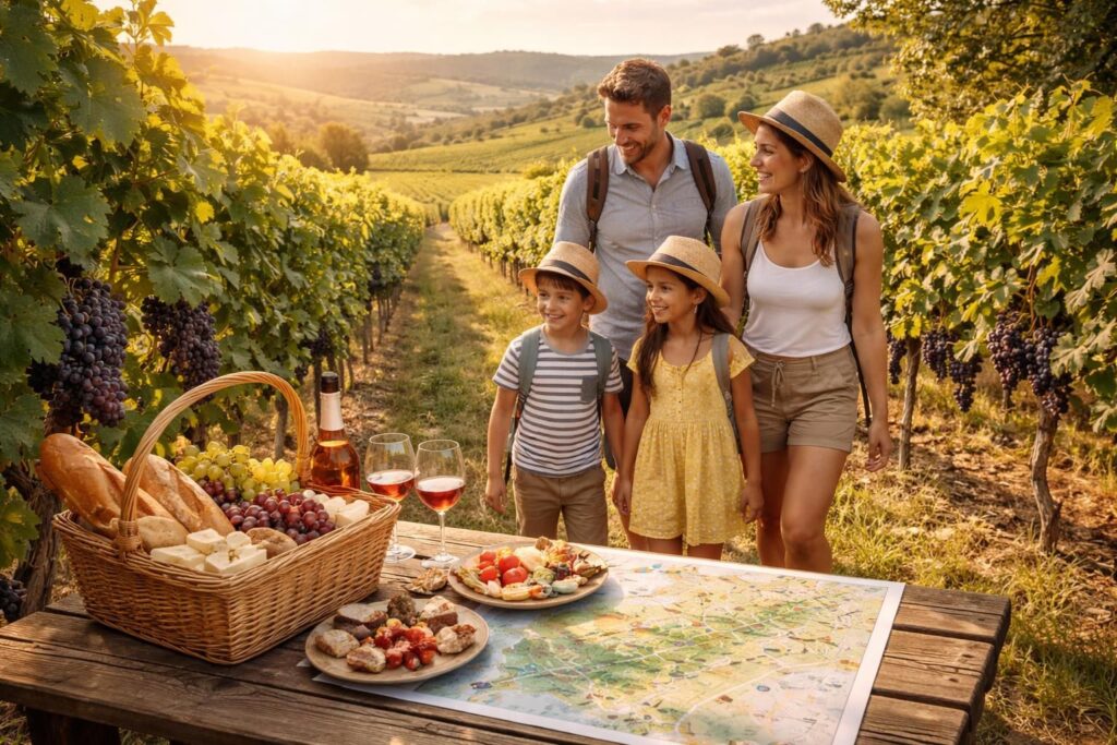découvrez les vignobles du rhône en famille grâce à la carte route des vins et profitez d'un pique-nique gourmand grâce à picard. une escapade conviviale alliant nature, œnologie et moments chaleureux.